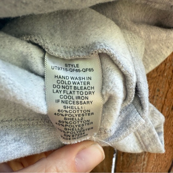 MIXED THREADS Women’s Gray Green 1/4 Zip Pullover Sweatshirt Size Medium - Picture 10 of 10